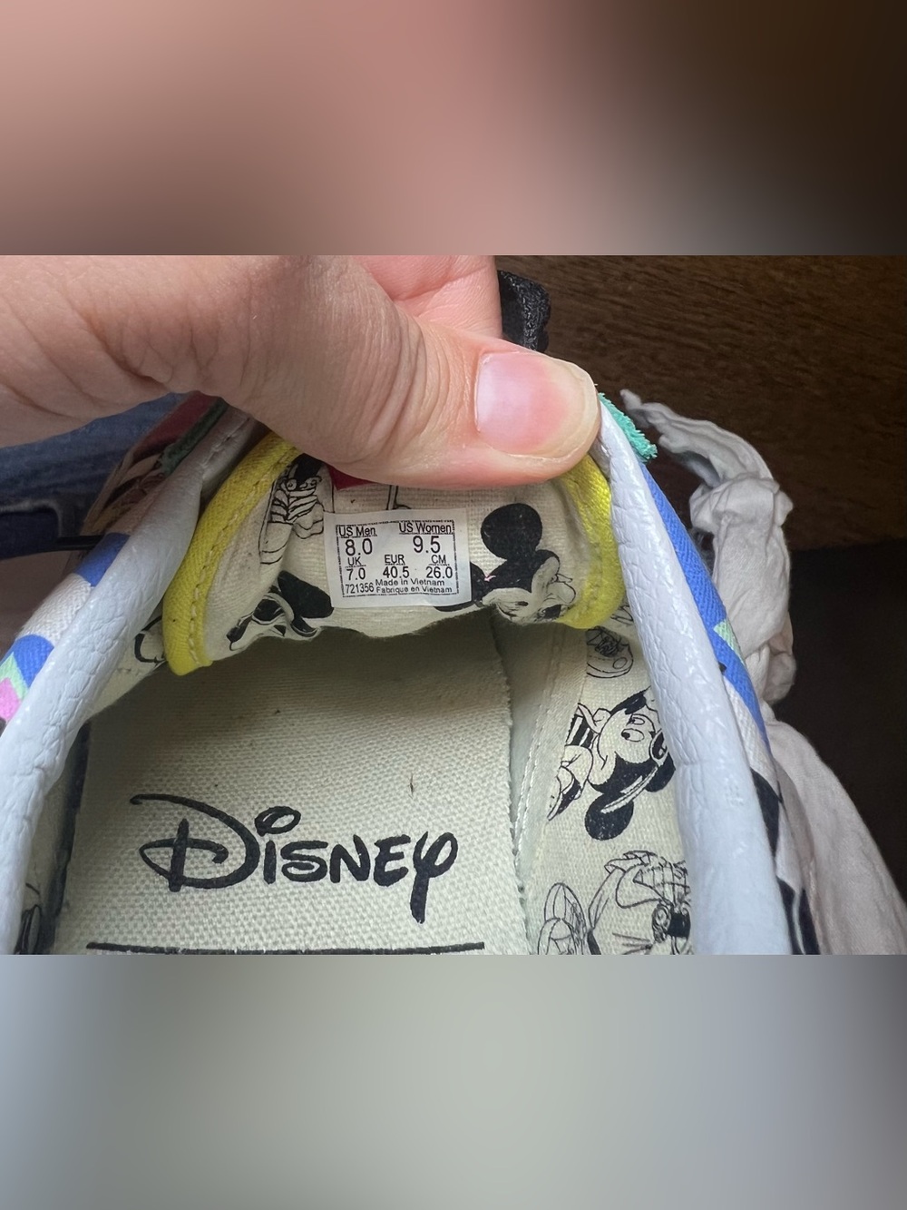 Vans x Disney Shoes Old Skool 80s Mickey Suede Sneakers W Size 9.5/M 8 - Picture 13 of 13